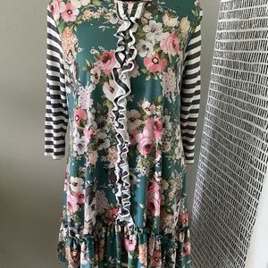 Beautiful bright colored blouse with skirt